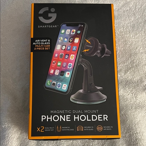 SmartGear Magnetic Dual Mount Phone Holder - Picture 1 of 4